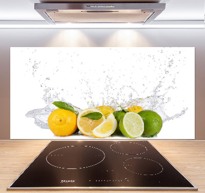 Cooker splashback Citruses and water