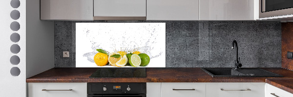 Cooker splashback Citruses and water