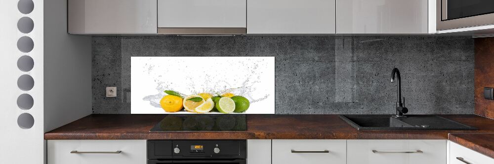 Cooker splashback Citruses and water