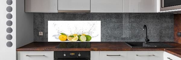 Cooker splashback Citruses and water