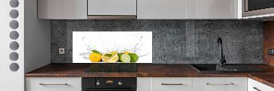 Cooker splashback Citruses and water