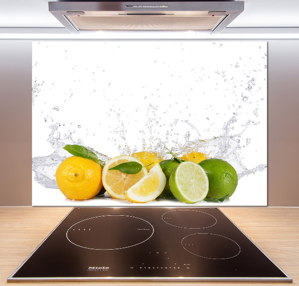 Cooker splashback Citruses and water