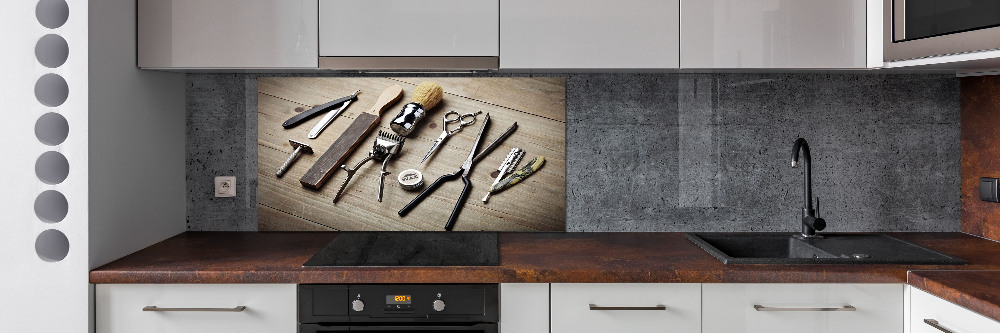 Kitchen splashback Male hairdresser