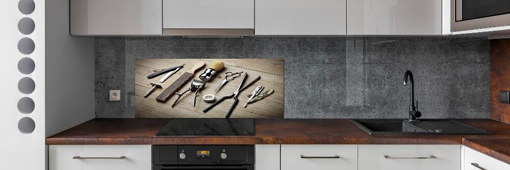 Kitchen splashback Male hairdresser