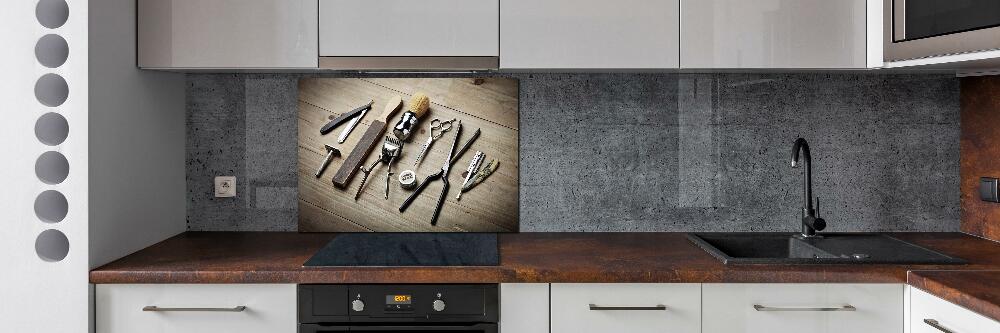 Kitchen splashback Male hairdresser