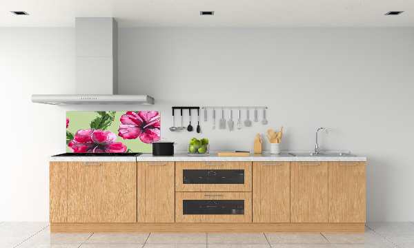 Cooker splashback Hawaiian flowers