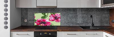 Cooker splashback Hawaiian flowers