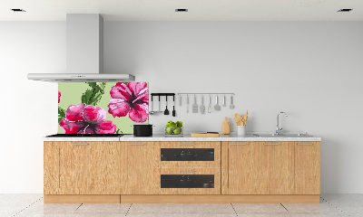 Cooker splashback Hawaiian flowers