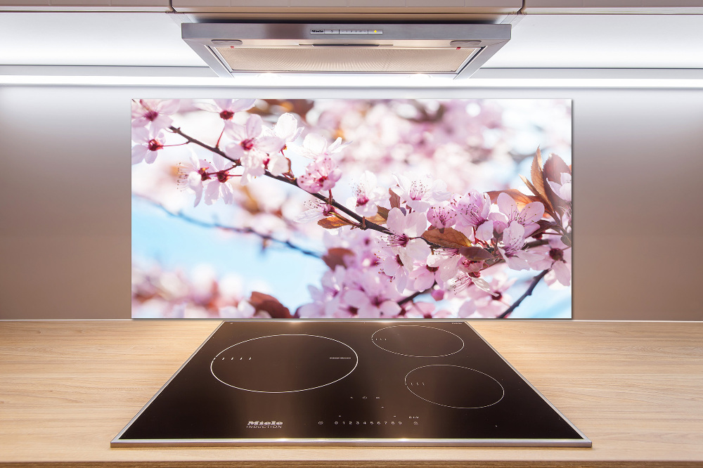 Kitchen wall panels Cherry blossoms