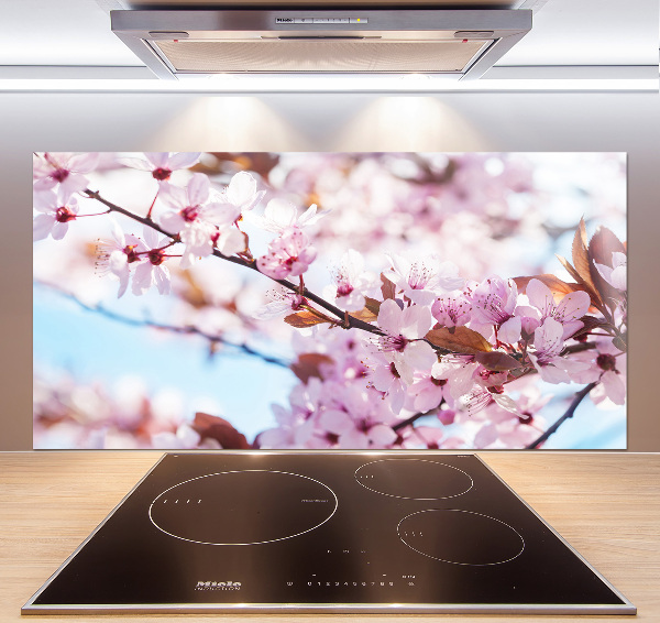 Kitchen wall panels Cherry blossoms