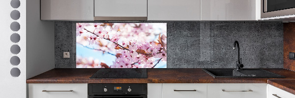 Kitchen wall panels Cherry blossoms