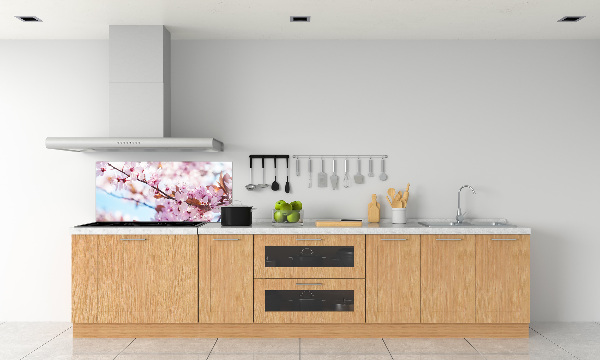 Kitchen wall panels Cherry blossoms