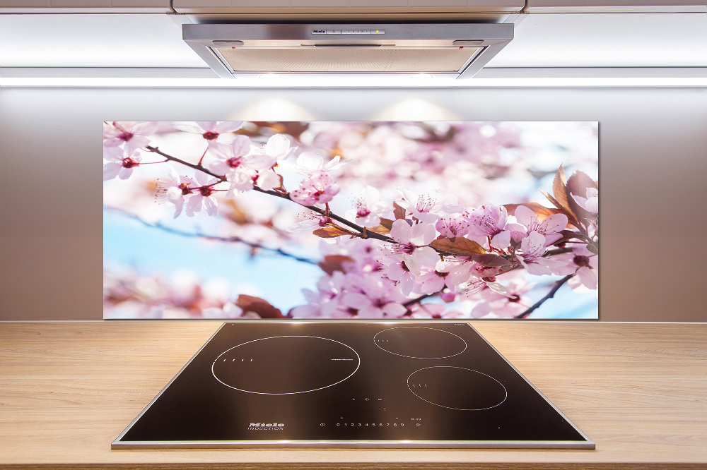 Kitchen wall panels Cherry blossoms