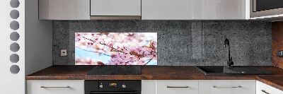 Kitchen wall panels Cherry blossoms