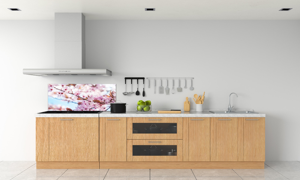 Kitchen wall panels Cherry blossoms