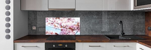 Kitchen wall panels Cherry blossoms