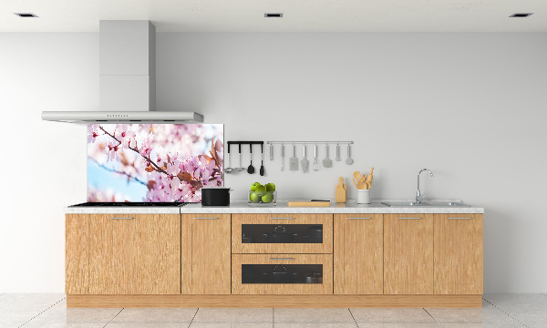 Kitchen wall panels Cherry blossoms