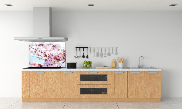 Kitchen wall panels Cherry blossoms