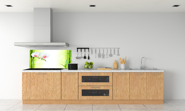 Cooker splashback Orchid and bamboo