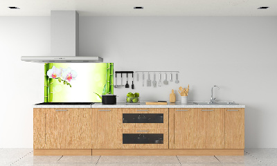 Cooker splashback Orchid and bamboo