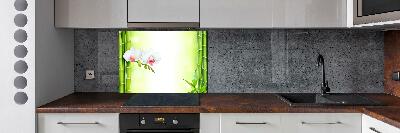 Cooker splashback Orchid and bamboo