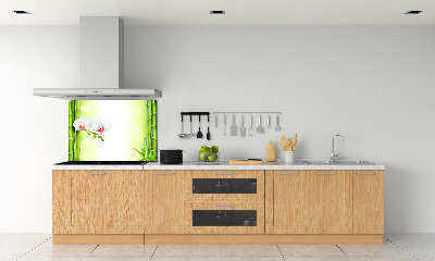 Cooker splashback Orchid and bamboo