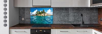 Kitchen splashback Tropical island