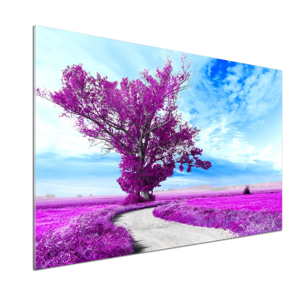 Cooker splashback Tree and path