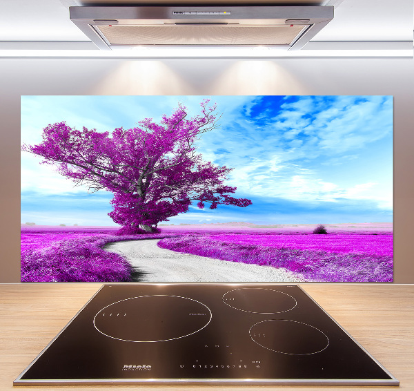 Cooker splashback Tree and path