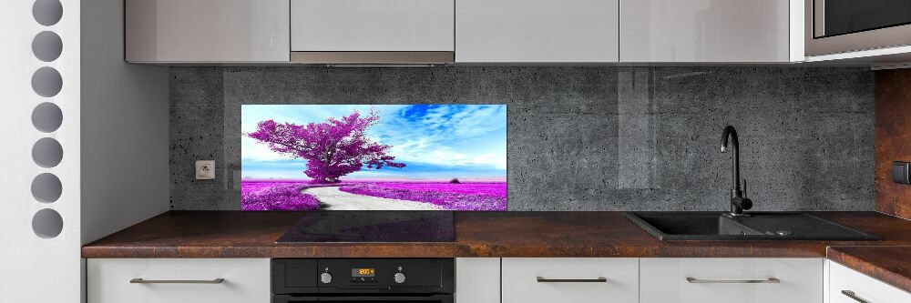 Cooker splashback Tree and path