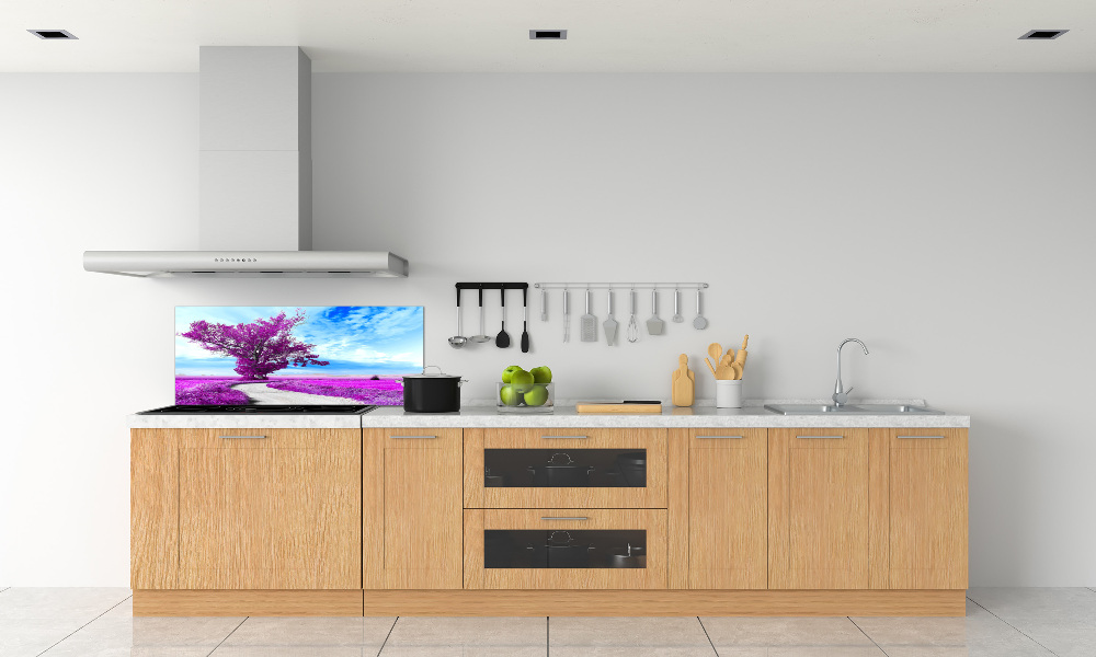 Cooker splashback Tree and path