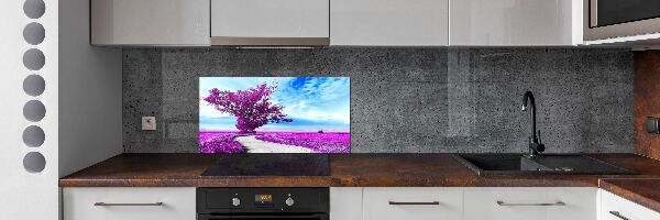 Cooker splashback Tree and path