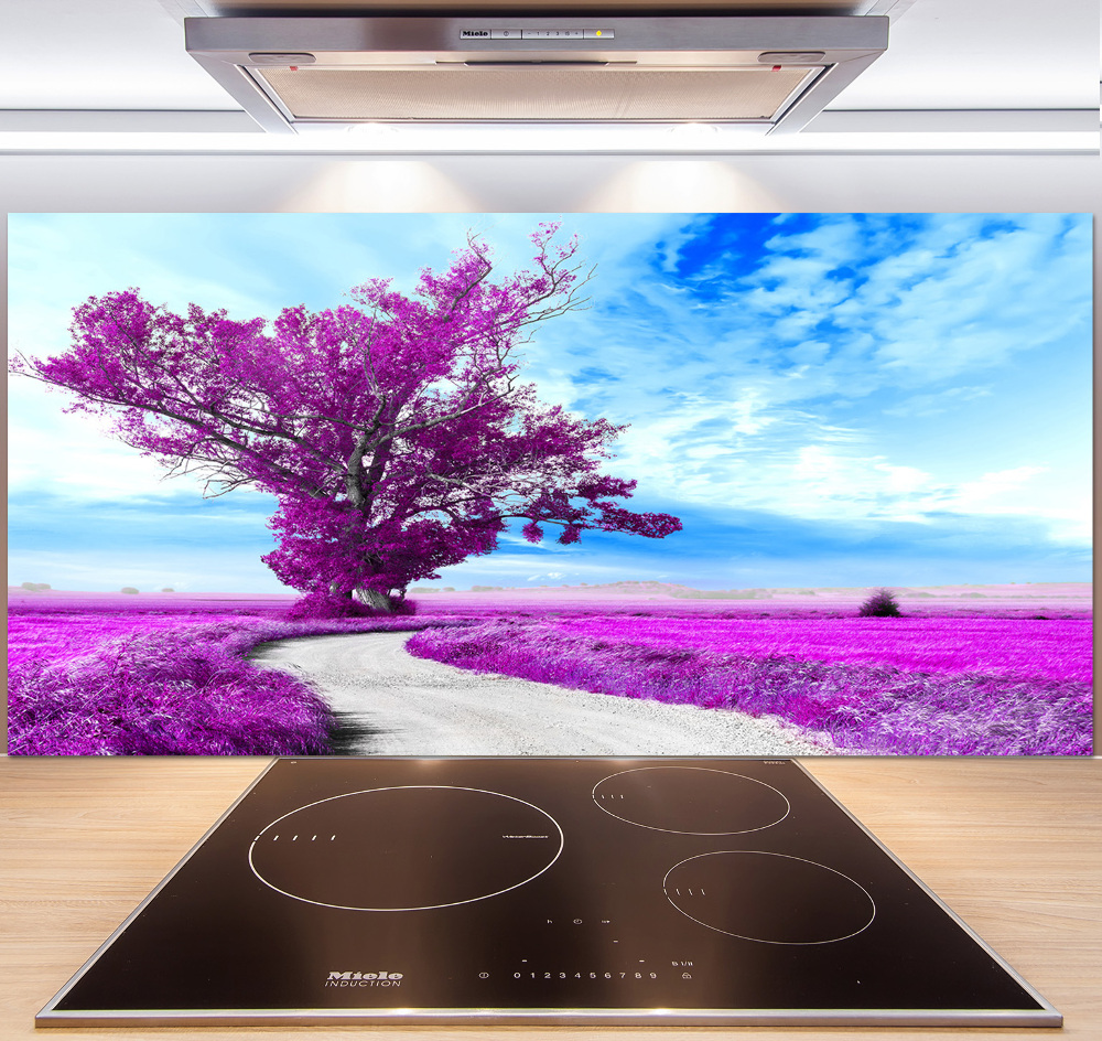 Cooker splashback Tree and path