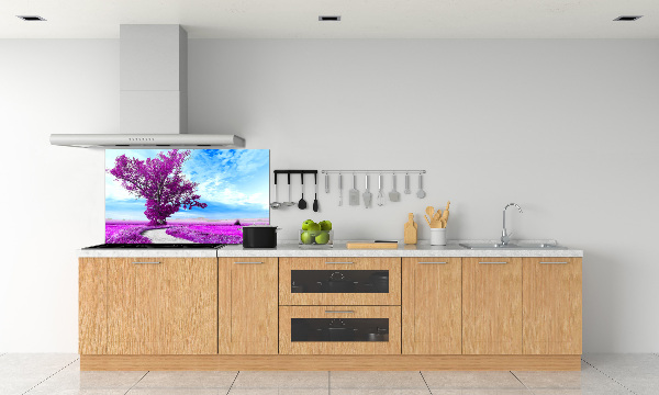 Cooker splashback Tree and path