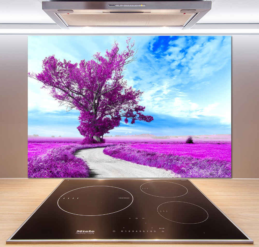 Cooker splashback Tree and path