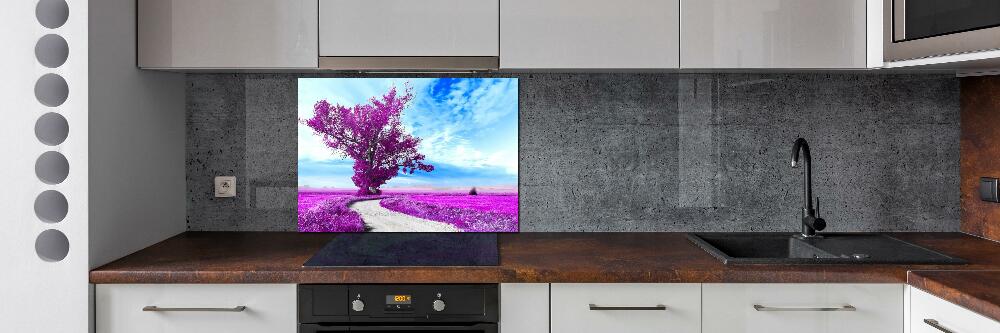 Cooker splashback Tree and path