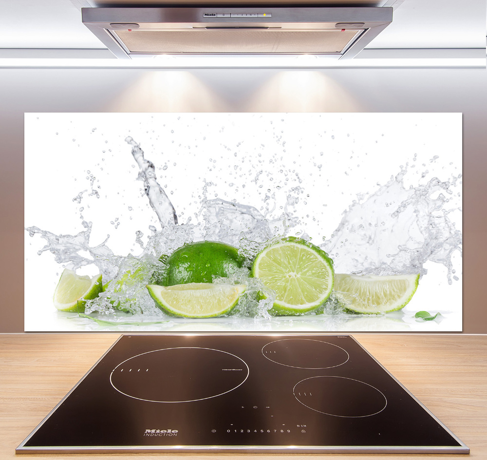 Cooker splashback Lime and water