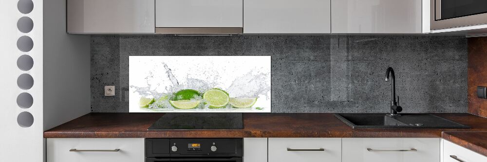 Cooker splashback Lime and water