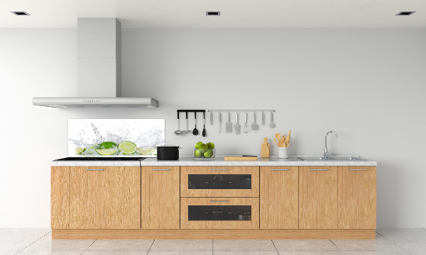 Cooker splashback Lime and water