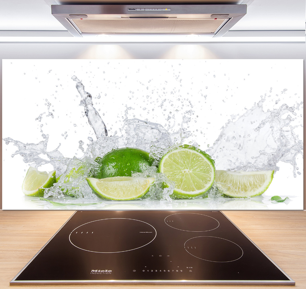 Cooker splashback Lime and water