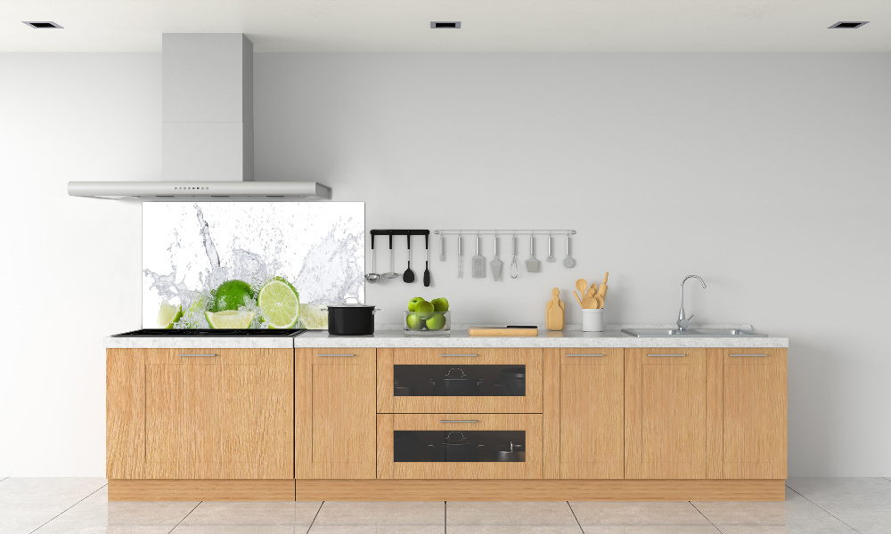 Cooker splashback Lime and water