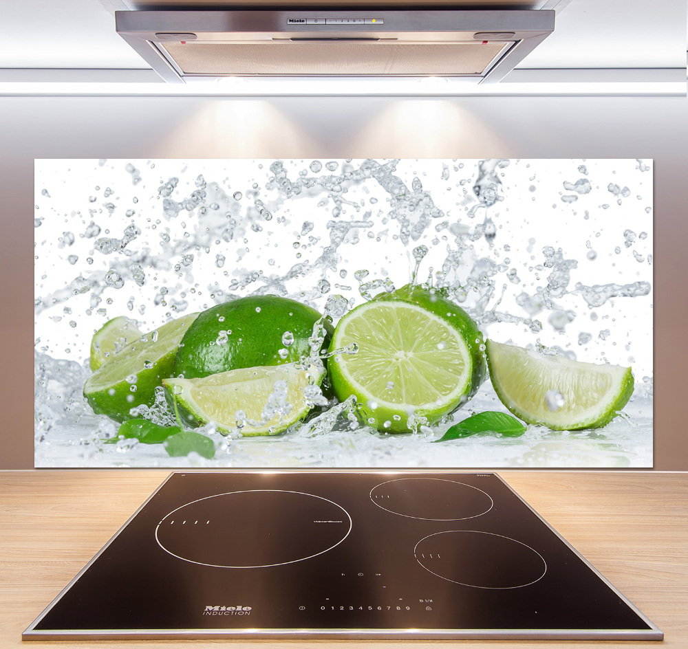 Cooker splashback Lime and water