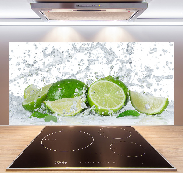 Cooker splashback Lime and water