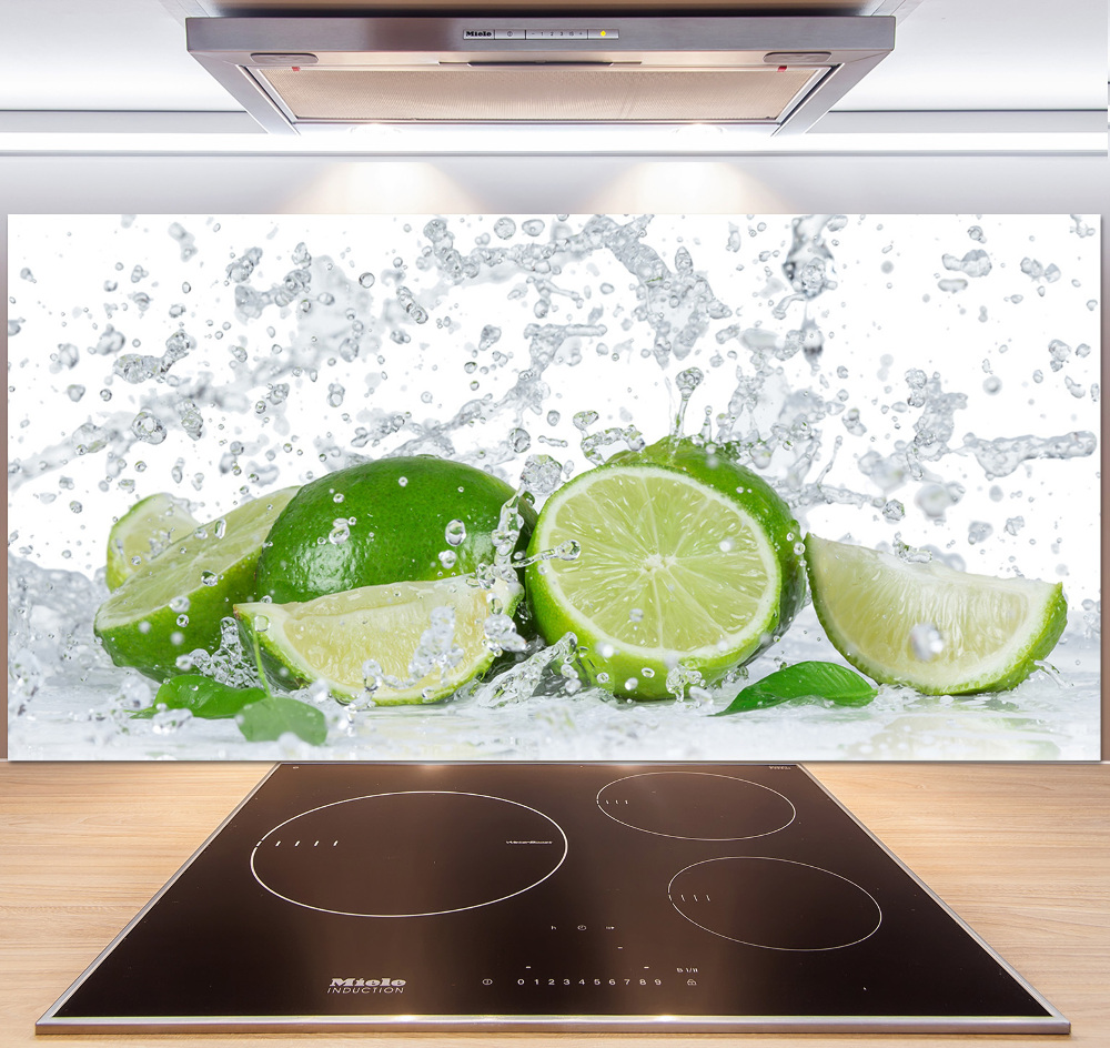 Cooker splashback Lime and water