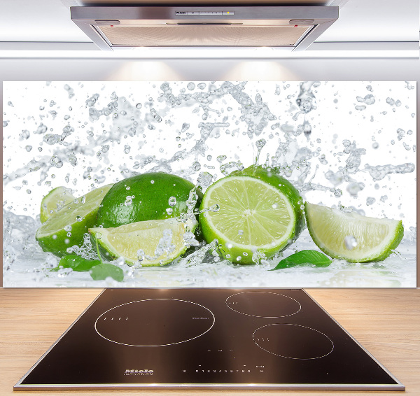 Cooker splashback Lime and water