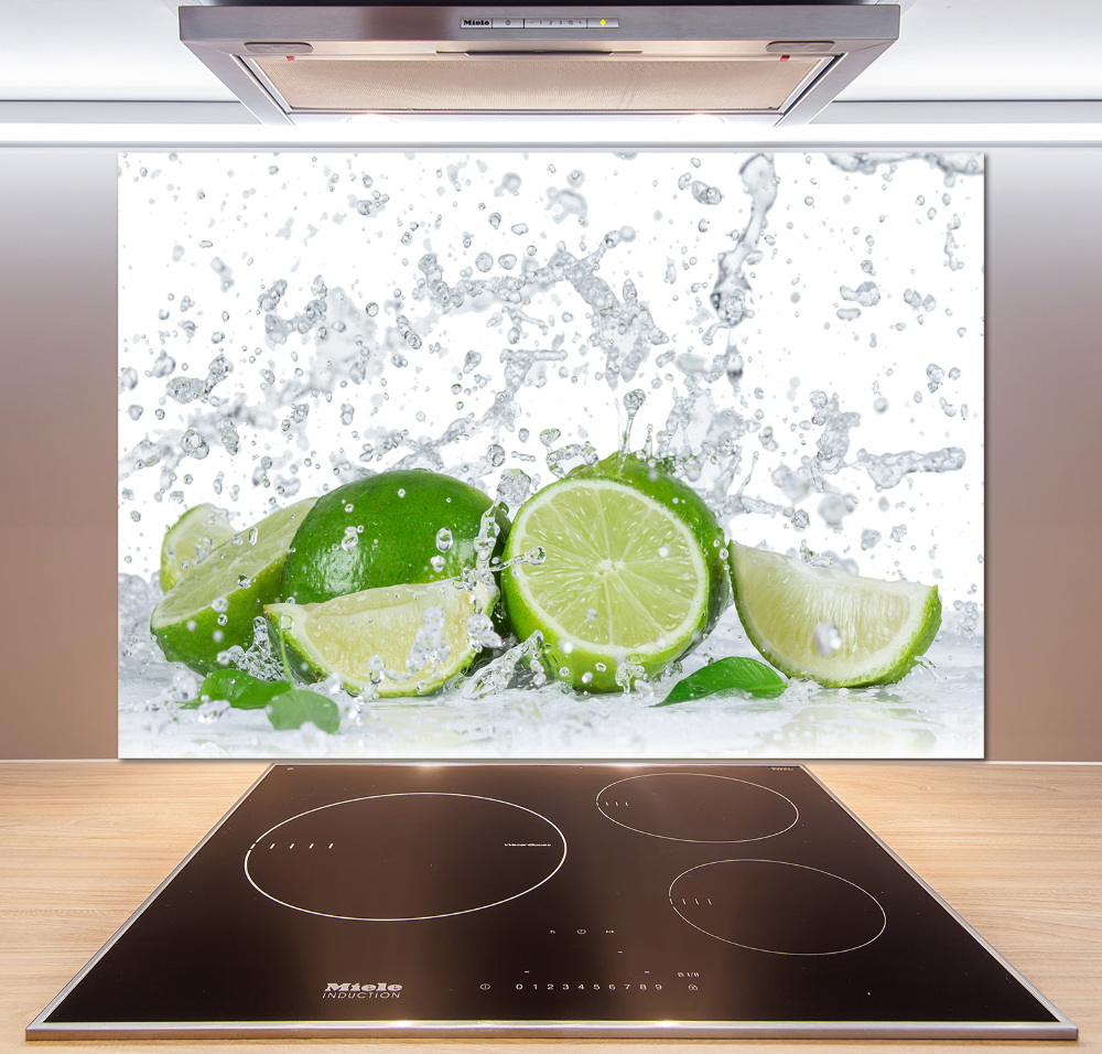 Cooker splashback Lime and water