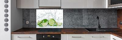 Cooker splashback Lime and water