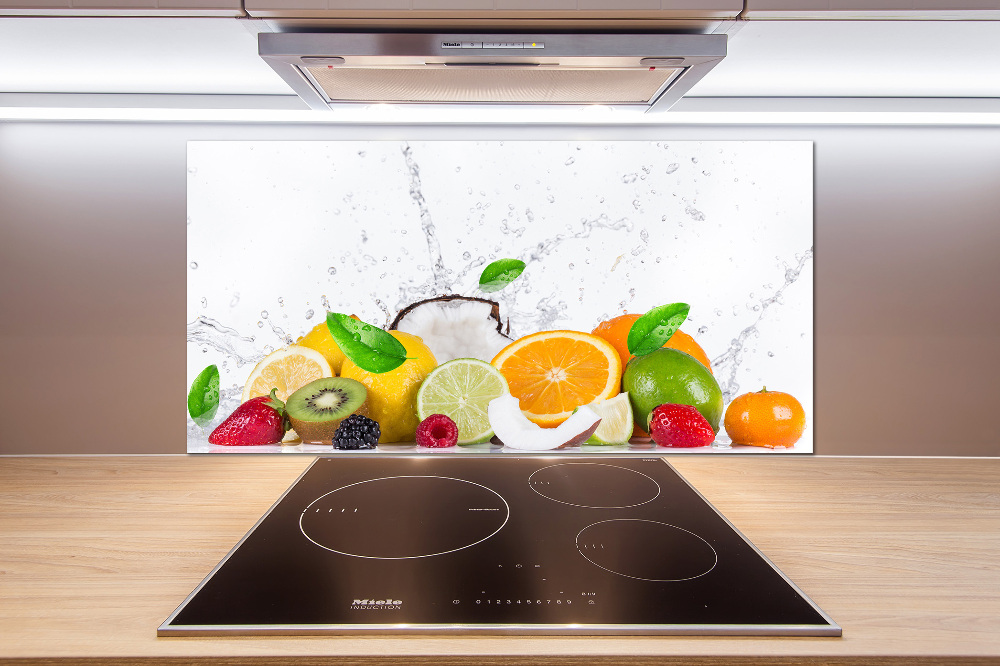 Cooker splashback Fruit and water