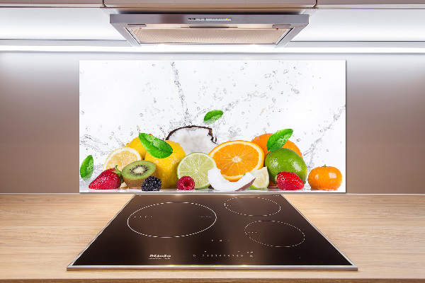 Cooker splashback Fruit and water