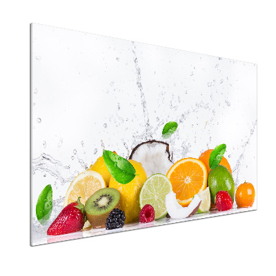 Cooker splashback Fruit and water